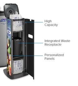 GOJO&nbsp;PURELL&trade; DS360 High-Capacity Surface Disinfecting Wipes Station